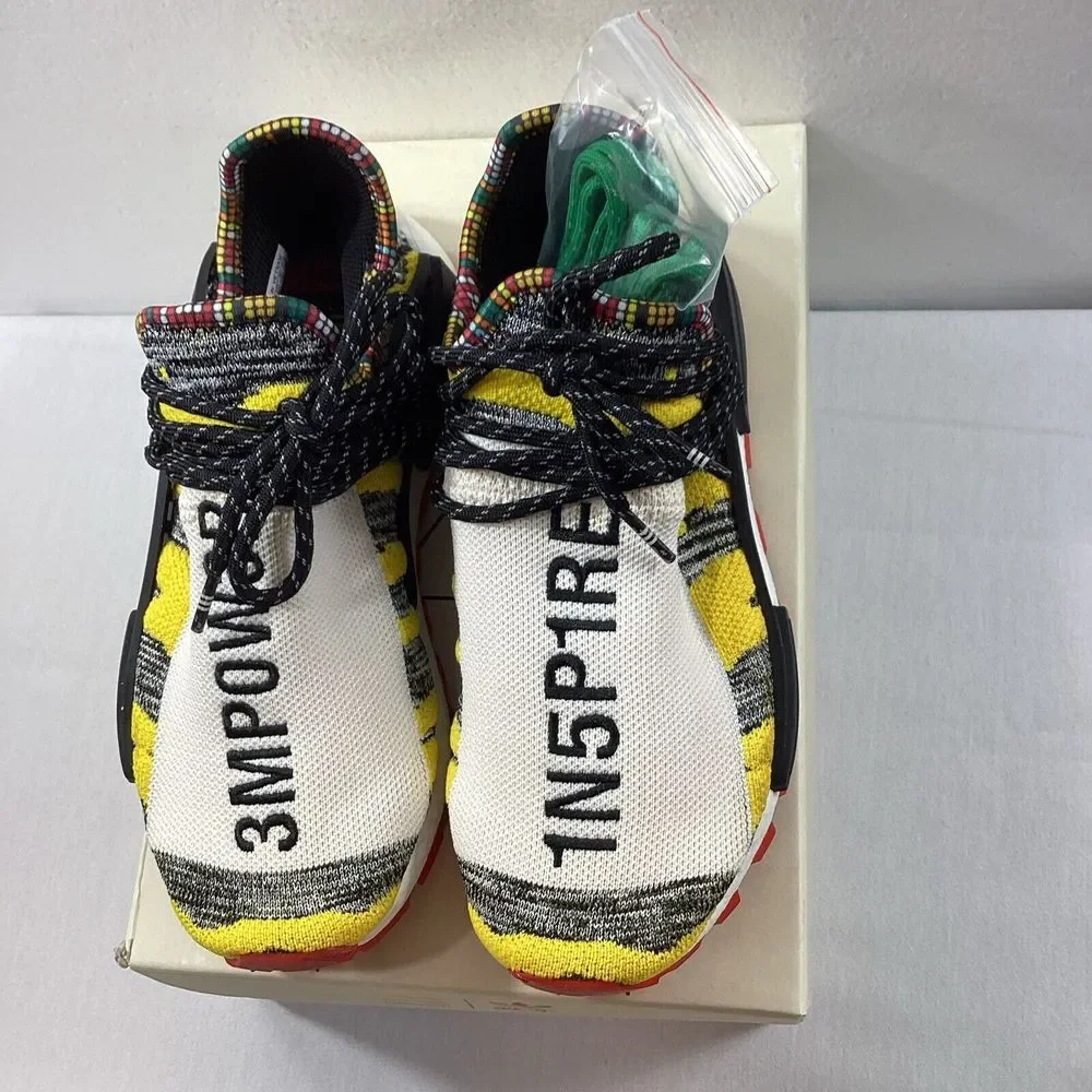 Adidas NMD Hu‎ Pharrell Solar Pack Red White Black Yellow Men's Sz 6 SKU # 3017